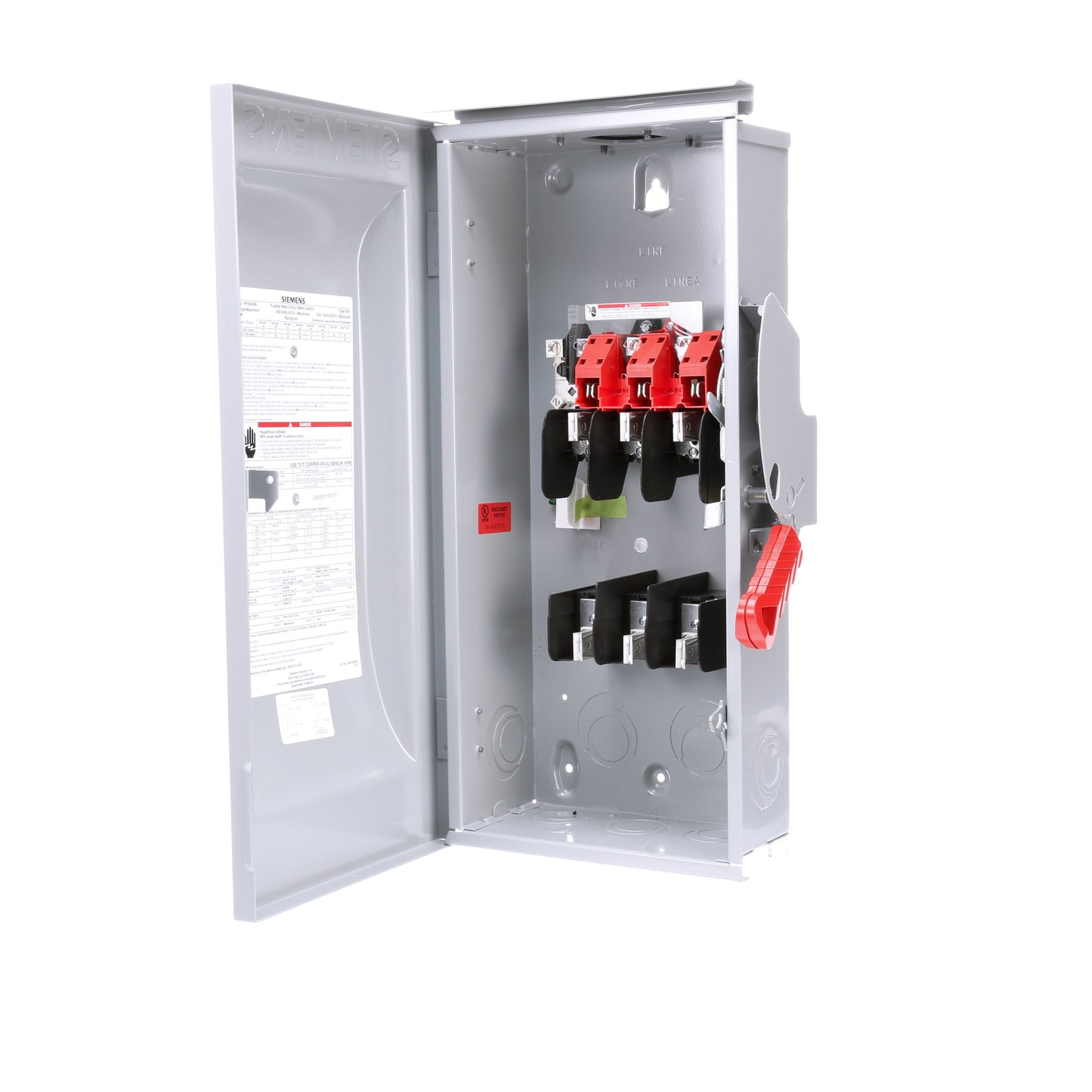 Siemens HF363NR Disconnect Switch | 600V AC 100A 3P 3Pole Fusible 200kA@600V VBII Series