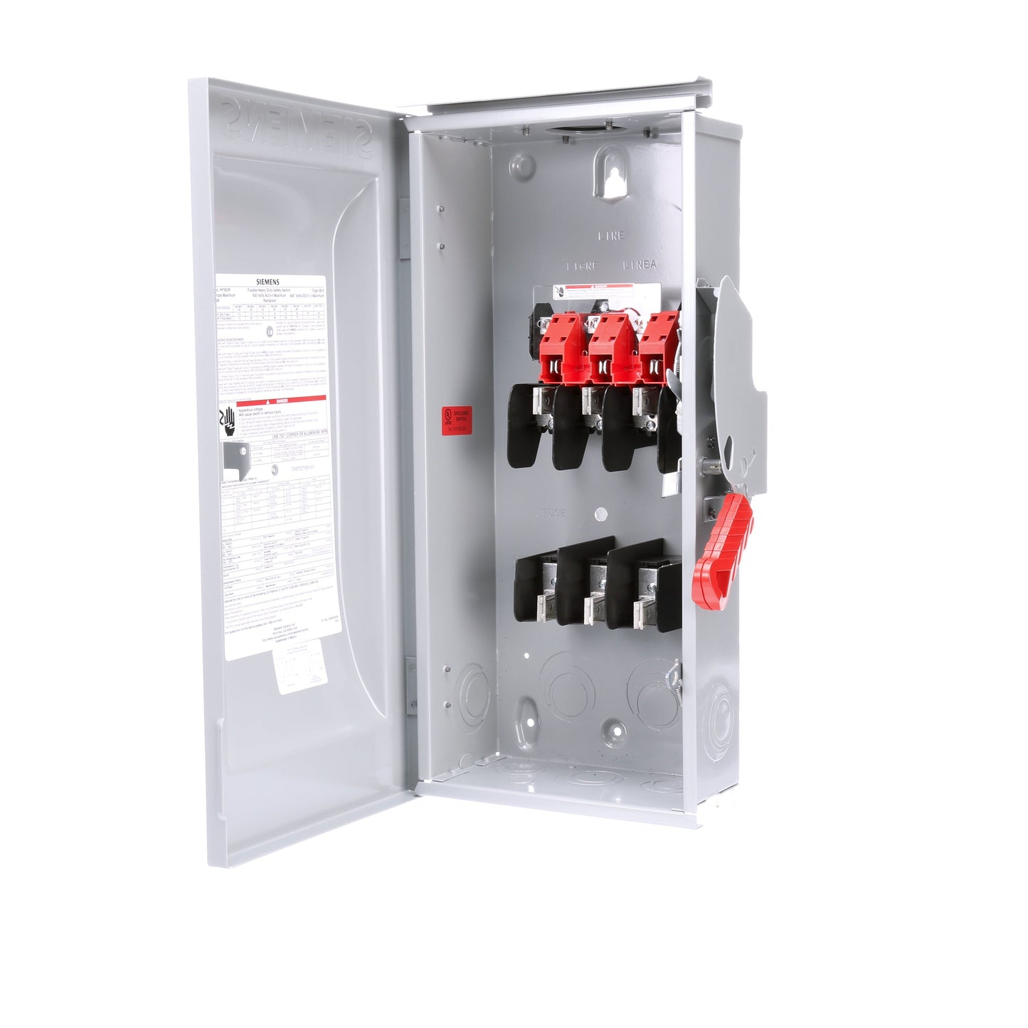 Siemens HF363R Disconnect Switch 600V AC 100A Fusible 3Pole 3Phase VBII Series