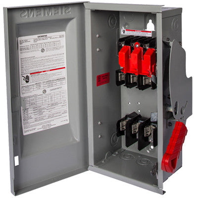 Siemens HF462J Disconnect Switch | 600V 60A 3-Phase 4-Pole 200kA@600V Fusible Bolt-On NEMA 12 PGP