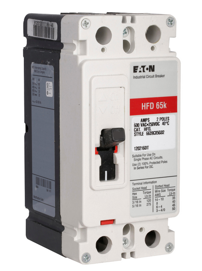 HFD2030LBP10 - Westinghouse/ Cutler Hammer/ Eaton Feed-Thru 30 Amp 2 Pole Circuit Breaker - Essential Electric Supply
