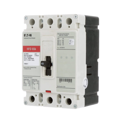 Cutler Hammer HFD3040L Circuit Breaker | 600V 40A 3P 65kA@480V Feed-Thru Series C