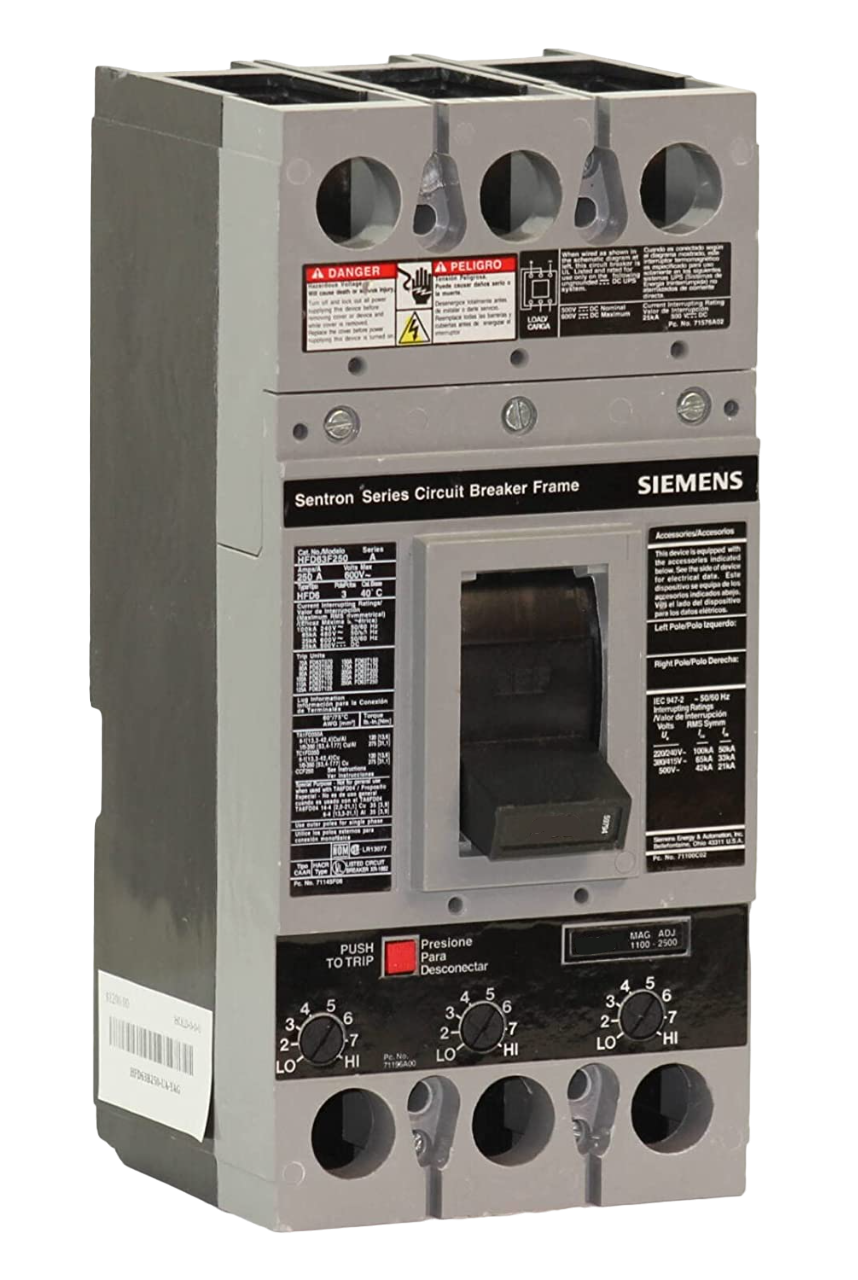 HFD63B100 - SIemens Bolt-On 100 Amp 3 Pole Circuit Breaker - Essential Electric Supply