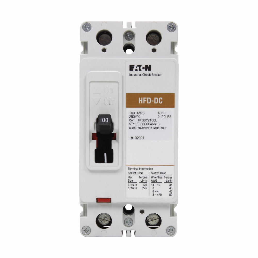 Cutler Hammer HFDDC2100L Circuit Breaker | Series C HFDDC 600V 100A