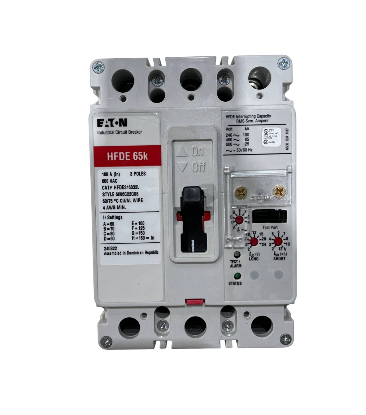 Eaton HFDE316033 Circuit Breaker | Series C HFDE 480V 160A