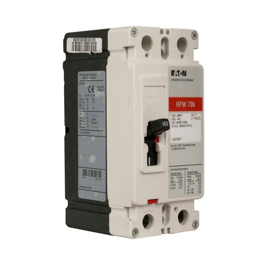 Cutler Hammer HFWF2050L Circuit Breaker | 690V 50A 2P 70kA@415V Feed-Thru Series C IEC