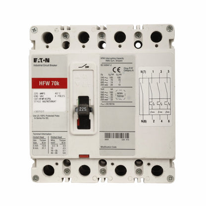 HFWF4063L - Westinghouse, Cutler Hammer Feed-Thru 690V 63A 4 pole circuit breaker 70kA@415V - Essential Electric Supply