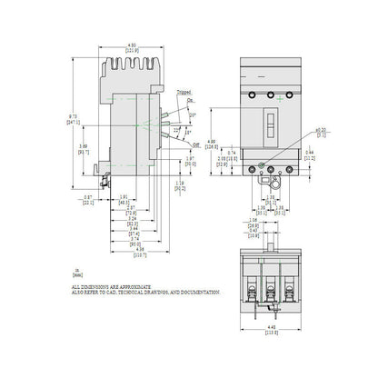 Square D HGA36020 Circuit Breaker | 600V 20A 3P 35kA@480V Plug In Panelboard Powerpact