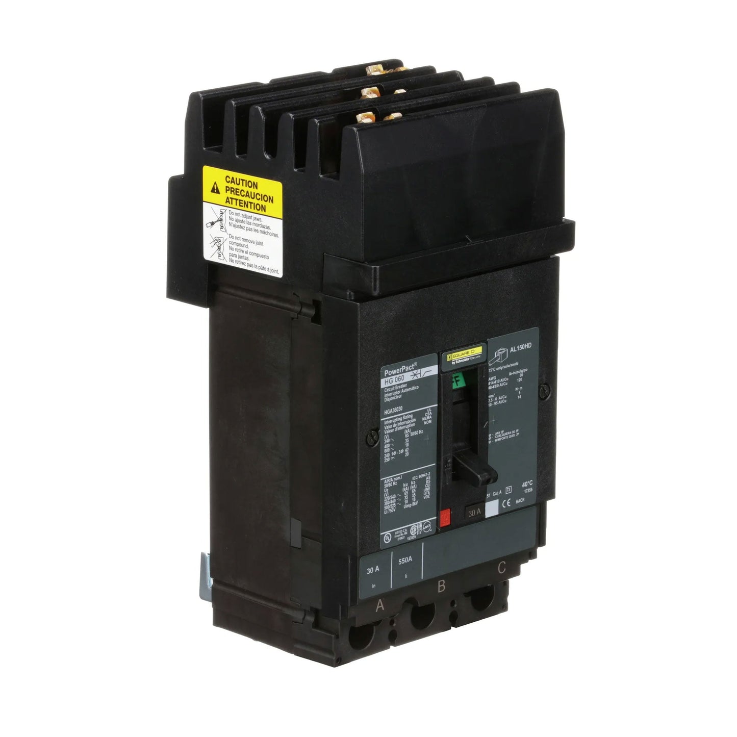Square D HGA36030 Circuit Breaker | 600V 30A 3P 35kA@480V Plug In Panelboard Powerpact