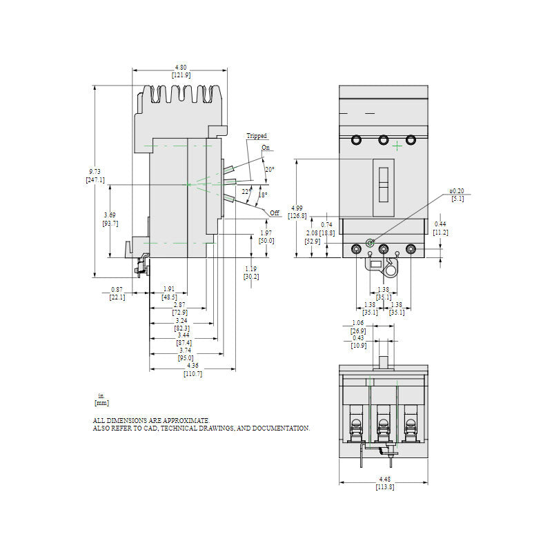 Square D HGA36035 Circuit Breaker | Powerpact HGA 600V 35A