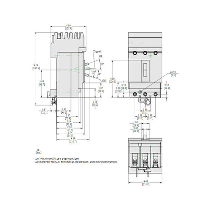 Square D HGA36035 Circuit Breaker | Powerpact HGA 600V 35A