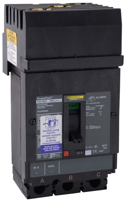 HGA36045 - Square D I-Line Style Plug-In 45 Amp 3 Pole Circuit Breaker - Essential Electric Supply