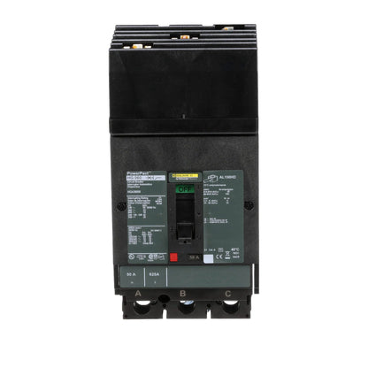 Square D HGA36050 Circuit Breaker | 600V 50A 3P 35kA@480V I-Line Style Plug-In Powerpact