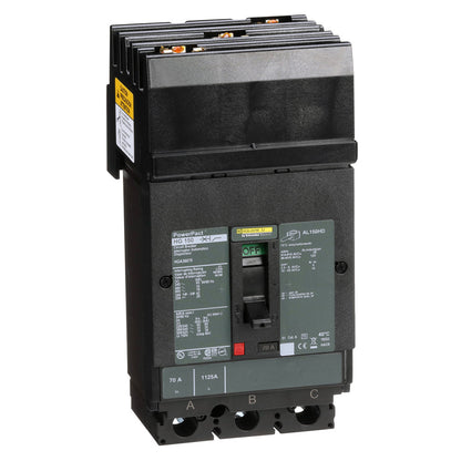 Square D HGA36070 Circuit Breaker | 600V 70A 3P 35kA@480V I-Line Plug-In Powerpact