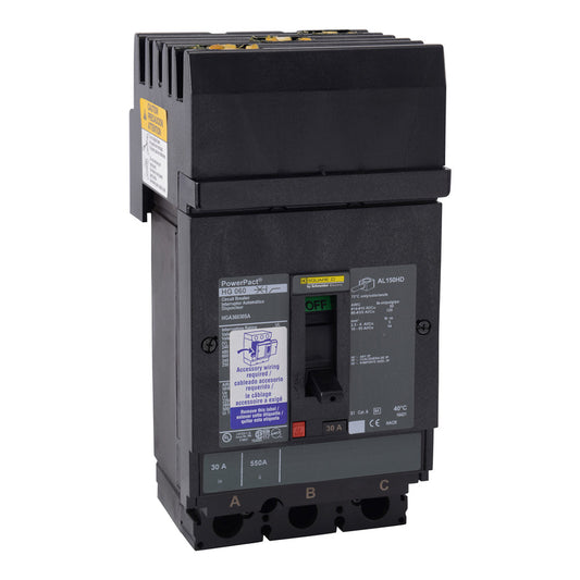 Square D HGA36100SA Circuit Breaker | 600V 100A 3P 35kA@480V I-Line Style Plug-In