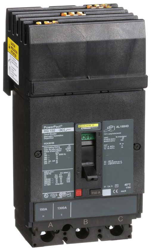 HGA36150 - Square D I-Line Style Plug-In 150 Amp 3 Pole Circuit Breaker - Essential Electric Supply