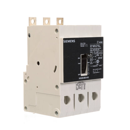 Siemens HGB3B040B Molded Case Circuit Breaker | 600V 40A 3P 100kA@240V Bolt-On VL Series