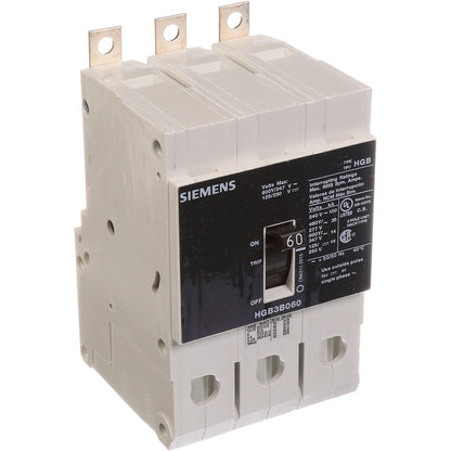 Siemens HGB3B060B Molded Case Circuit Breaker | 600V 60A 3P 100kA@240V Bolt-On VL Series