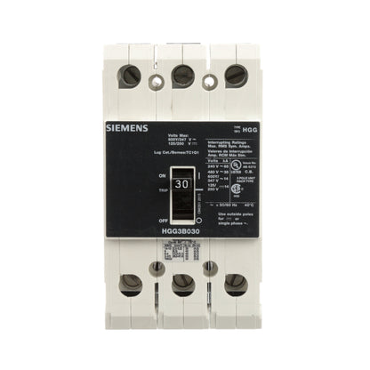 Siemens HGG3B030L Molded Case Circuit Breaker | 600V 30A 3P 35kA@480V Feed-Thru VL Series