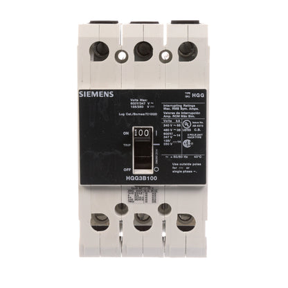 Siemens HGG3B100L Circuit Breaker | 600V 100A 3P 35kA@480V Feed-Thru VL Series