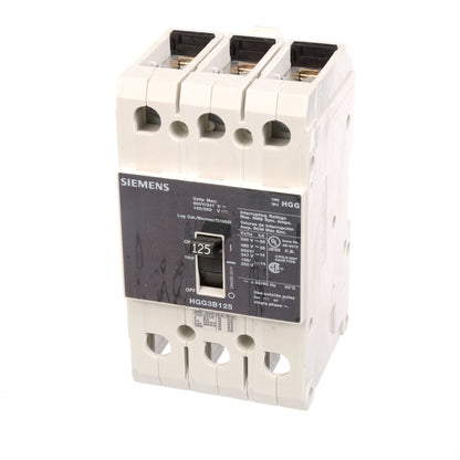 Siemens HGG3B125L Circuit Breaker | 600V 125A 3P 35kA@480V Feed-Thru VL Series