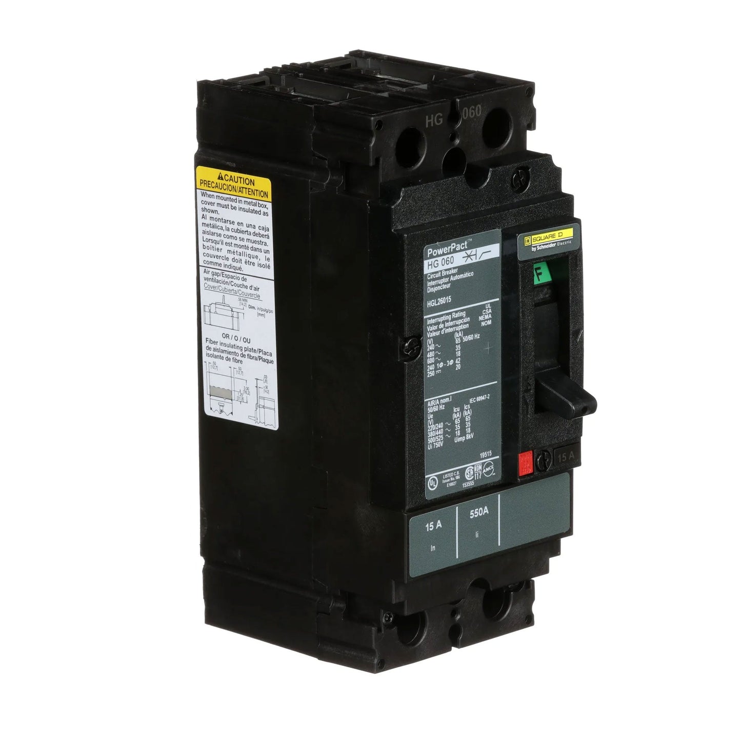 Square D HGL26030 Circuit Breaker | 600V 30A 2P 35kA@480V Bolt-On Powerpact HGL
