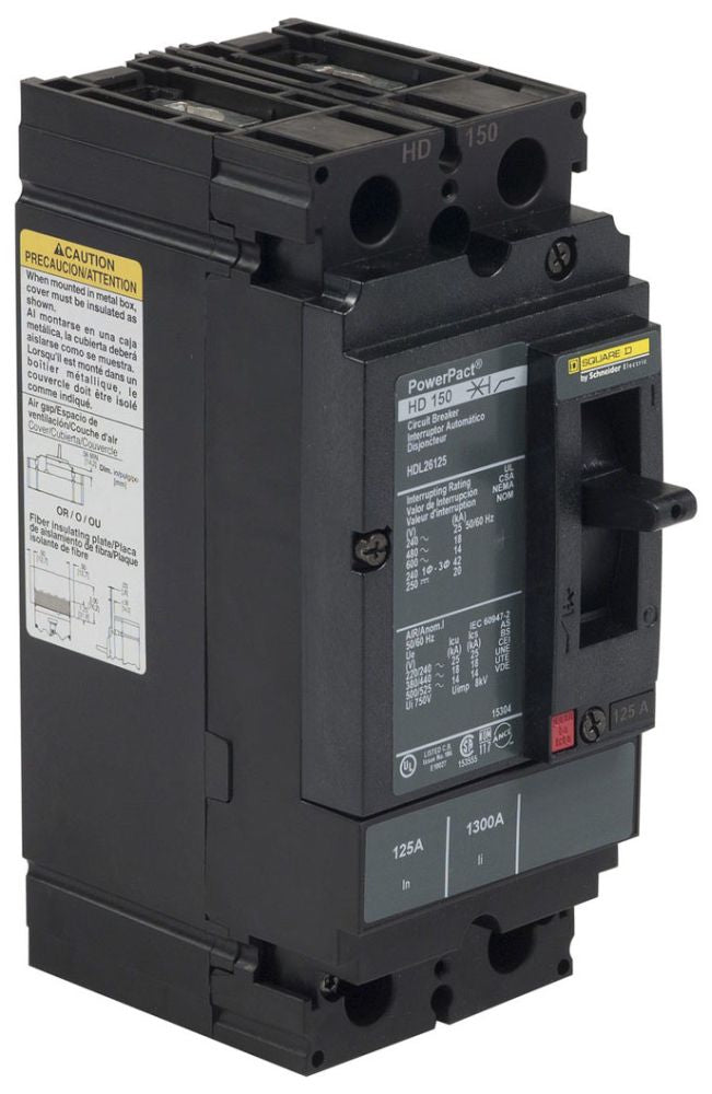 HGL26025 - Schneider Electric/ Square D Feed-Thru 25 Amp 2 Pole Circuit Breaker - Essential Electric Supply