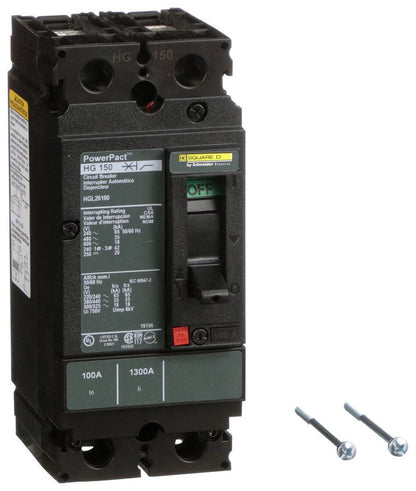 HGL26100 - Square D/ Schneider Electric Feed-Thru 100 Amp 2 Pole Circuit Breaker - Essential Electric Supply
