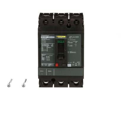 Square D HGL36020 Circuit Breaker | 600V 20A 3P 35kA@480V Bolt-On Powerpact HGL