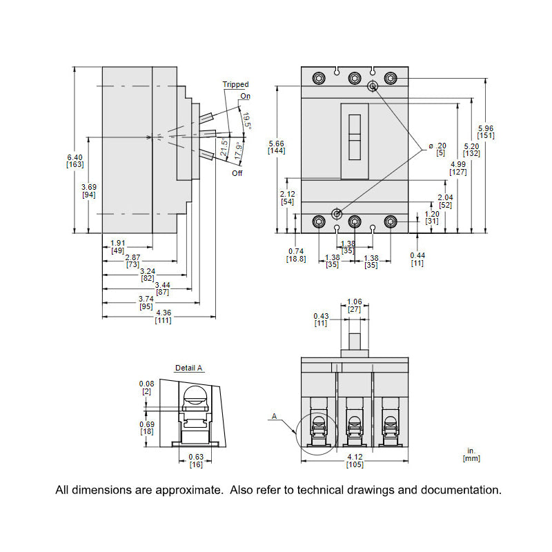 Square D HGL36030 Circuit Breaker | Powerpact HGL 600V 30A