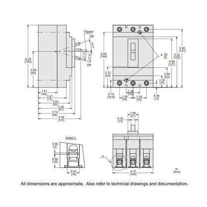 Square D HGL36030 Circuit Breaker | Powerpact HGL 600V 30A
