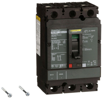 HGL36030 - Schneider Electric/ Square D Feed-Thru 30 Amp 3 Pole Circuit Breaker - Essential Electric Supply