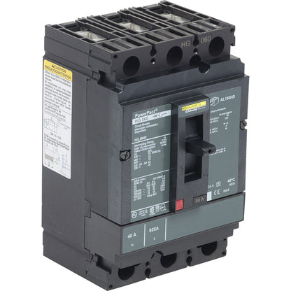 Square D HGL36040 Circuit Breaker | 600V 40A 3P 35kA@480V Bolt-On Powerpact