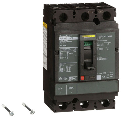 HGL36050 - Square D/ Schneider Electric Feed-Thru 50 Amp 3 Pole Circuit Breaker - Essential Electric Supply