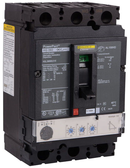 HGL36060U31X - Square D/ Schneider Electric Feed-Thru 60 Amp 3 Pole Circuit Breaker - Essential Electric Supply