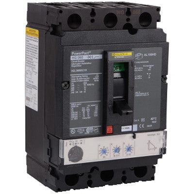 Square D HGL36060U31X Circuit Breaker | 600V 60A 3P 35kA@480V Feed-Thru Powerpact HGL
