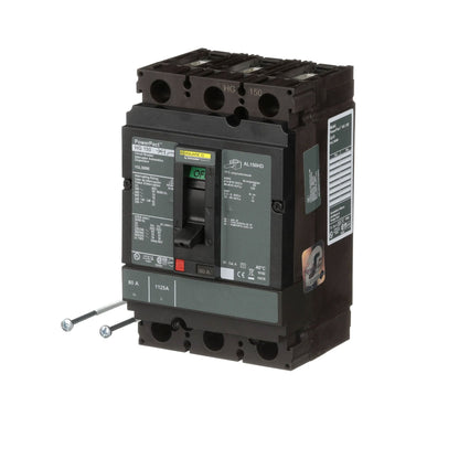 Square D HGL36080 Circuit Breaker | 600V 80A 3P 35kA@480V Feed-Thru Powerpact