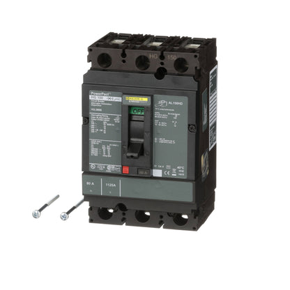 Square D HGL36080 Circuit Breaker | 600V 80A 3P 35kA@480V Feed-Thru Powerpact