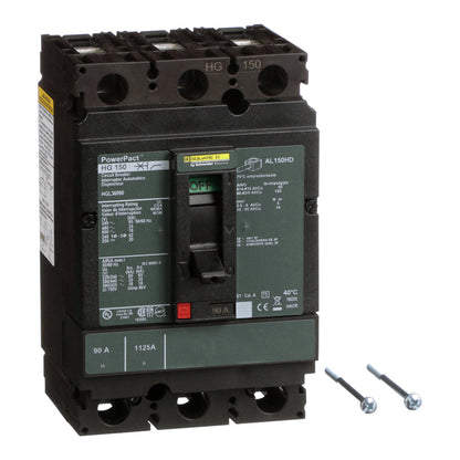 Square D HGL36090 Circuit Breaker | 600V 90A 3P 35kA@480V Bolt-On Powerpact HGL