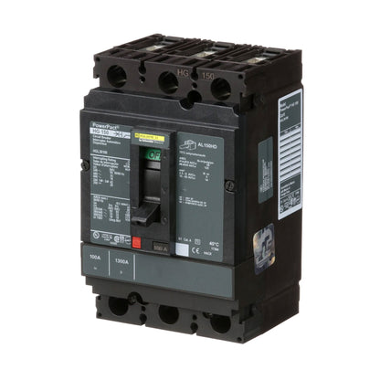 Square D HGL36100 Circuit Breaker | 600V 100A 3P 35kA@480V Bolt-On Powerpact HGL