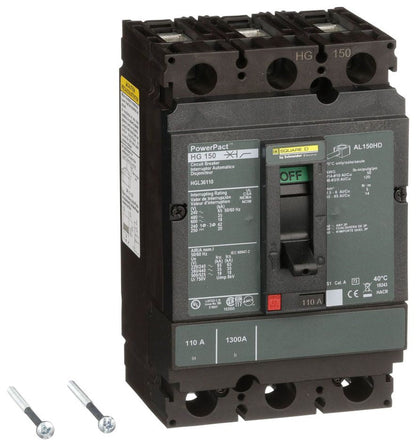 HGL36110 - Square D/ Schneider Electric Feed-Thru 110 Amp 3 Pole Circuit Breaker - Essential Electric Supply