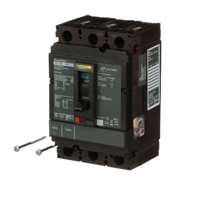 Square D HGL36125 Circuit Breaker | 600V 125A 3P 35kA@480V Feed-Thru Powerpact