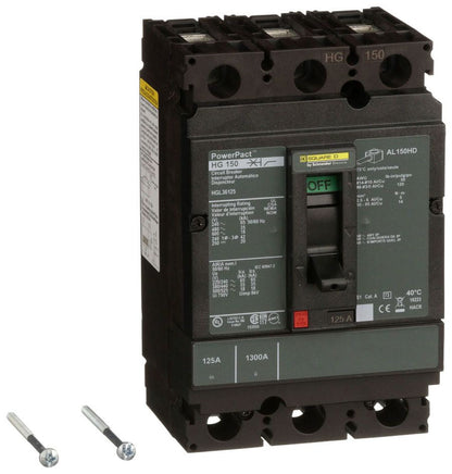 HGL36125 - Schneider Electric/ Square D Feed-Thru 125 Amp 3 Pole Circuit Breaker - Essential Electric Supply