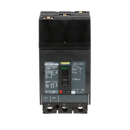 Square D HJA36020 Circuit Breaker | 600V 20A 3P 65kA@480V I-Line Style Plug-In Powerpact