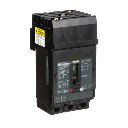 Square D HJA36020 Circuit Breaker | 600V 20A 3P 65kA@480V I-Line Style Plug-In Powerpact