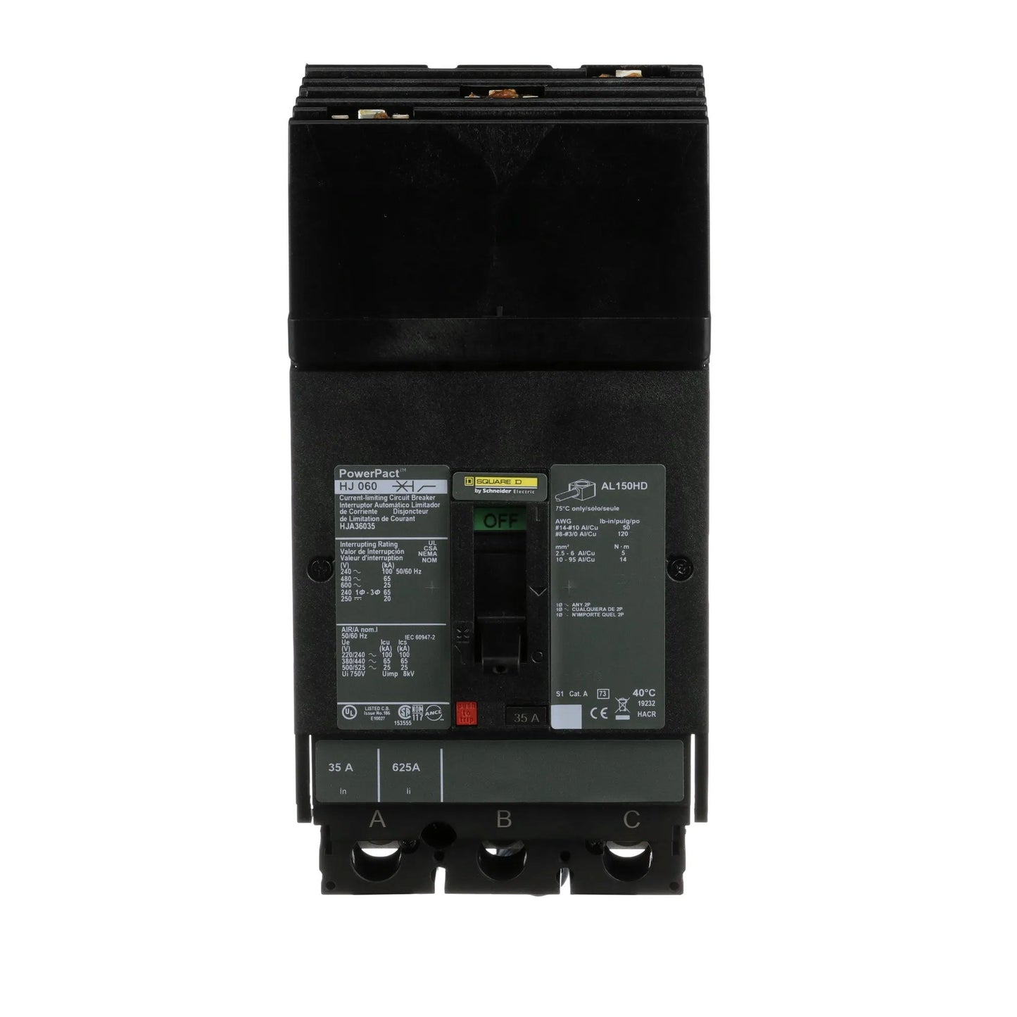 Square D HJA36035 Circuit Breaker | Powerpact HJA 600V 35A