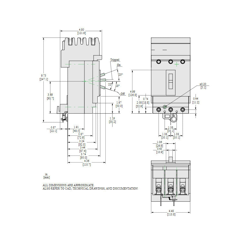 Square D HJA36035 Circuit Breaker | Powerpact HJA 600V 35A