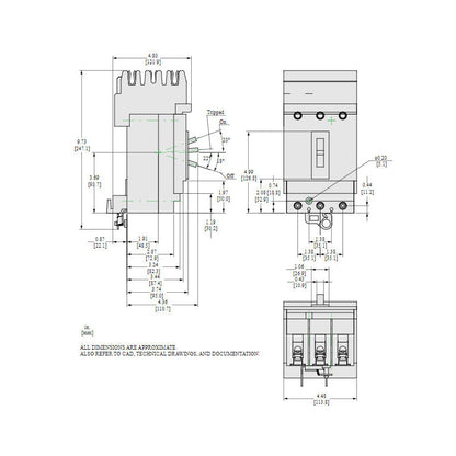 Square D HJA36035 Circuit Breaker | Powerpact HJA 600V 35A