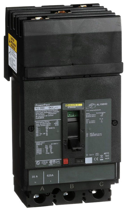 HJA36035 - Square D I-Line Style Plug-In 35 Amp 3 Pole Circuit Breaker - Essential Electric Supply
