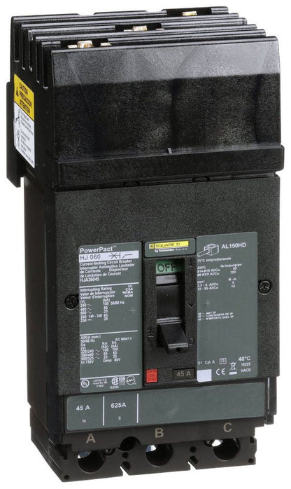HJA36045 - Square D I-Line Style Plug-In 45 Amp 3 Pole Circuit Breaker - Essential Electric Supply