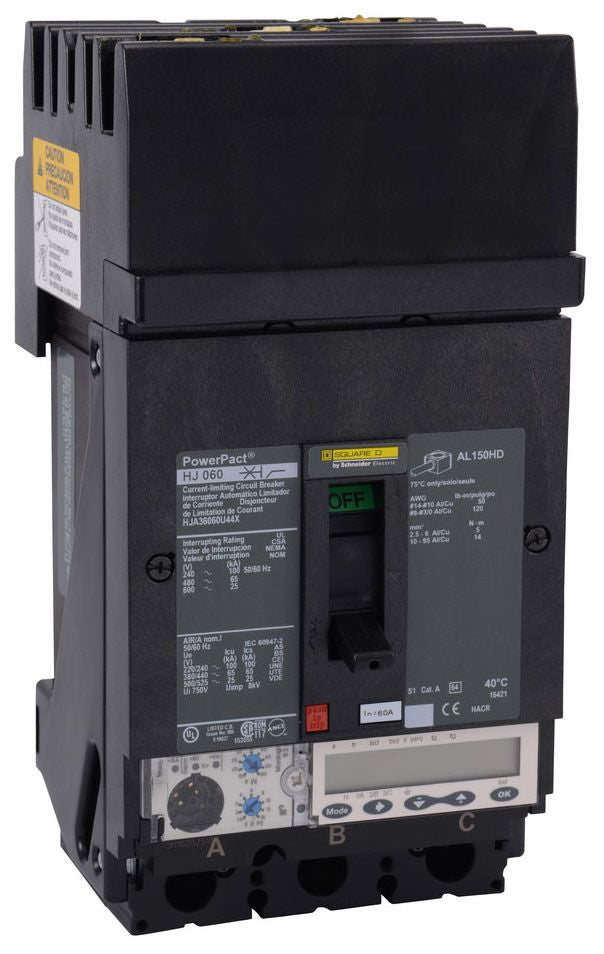 HJA36060U44X - Square D I-Line Style Plug-In 60 Amp 3 Pole Circuit Breaker - Essential Electric Supply